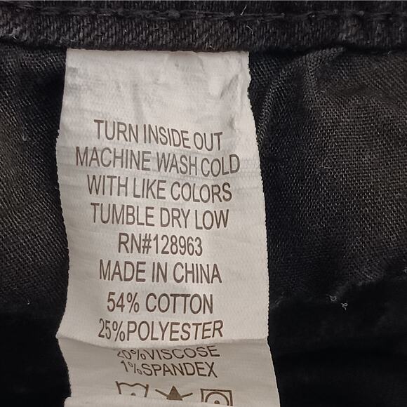 Indigo Rein Jeans Womens 3 Black Distressed Skinny Ankle Mid Rise Denim Pants - Picture 9 of 12